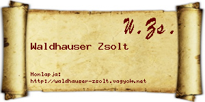 Waldhauser Zsolt névjegykártya
