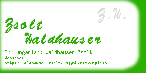zsolt waldhauser business card